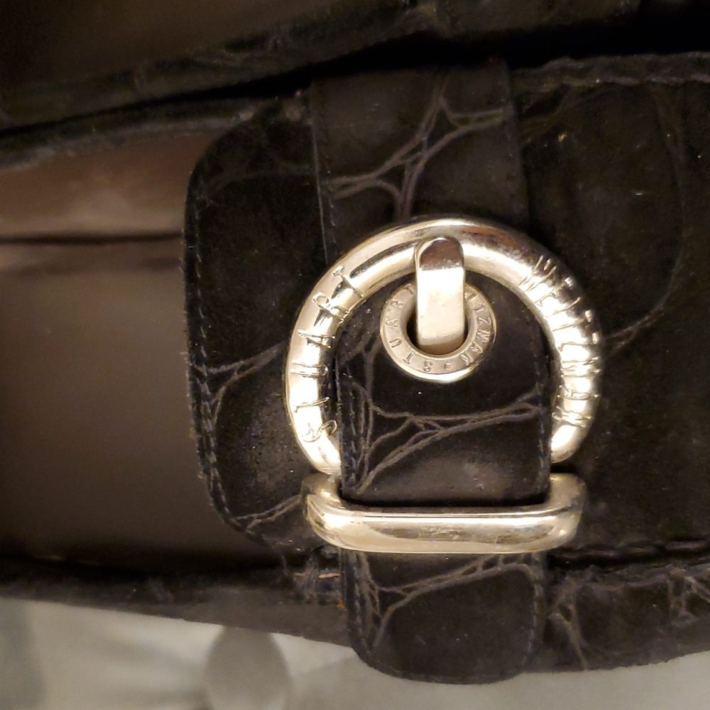 Stuart Weitzman Suede Croc Embossed Shoes - Picture 6 of 13